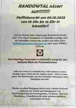 Hofflohmarkt Randowtal- Schmölln, 05.10.2025
